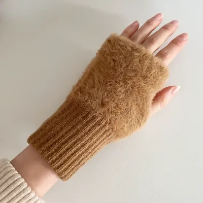 Winter Warm Knitted Fingerless Gloves (1 Pair)